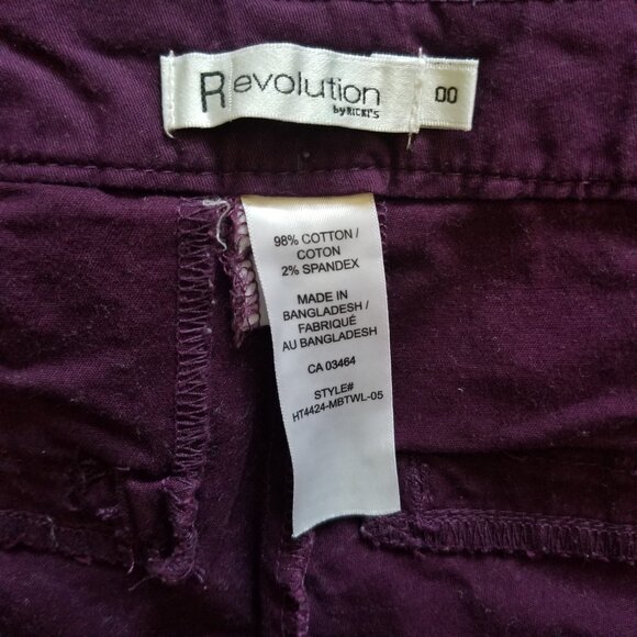 Revolution by Ricki's chino shorts (purple) - Picture 3 of 5